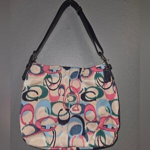 Coach Signature Ikat Shoulder Bag